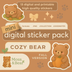 Cozy Bear Fall Mini Sticker Pack