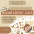 Cozy Bear Functional Mega Digital Sticker Pack – 180+ Planner Stickers for GoodNotes & Digital Planning