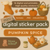 Pumpkin Spice Mini Digital Sticker Pack
