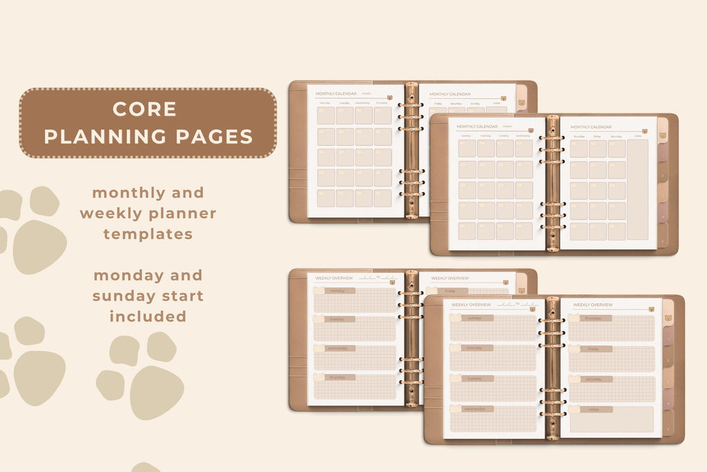 Cozy Bear Language Notebook – Digital Language Learning Planner | 4 Cover Textures | Hyperlinked Goodnotes Journal