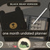 Black Bear Digital Planner: Minimalist Dark Mode, GoodNotes PDF