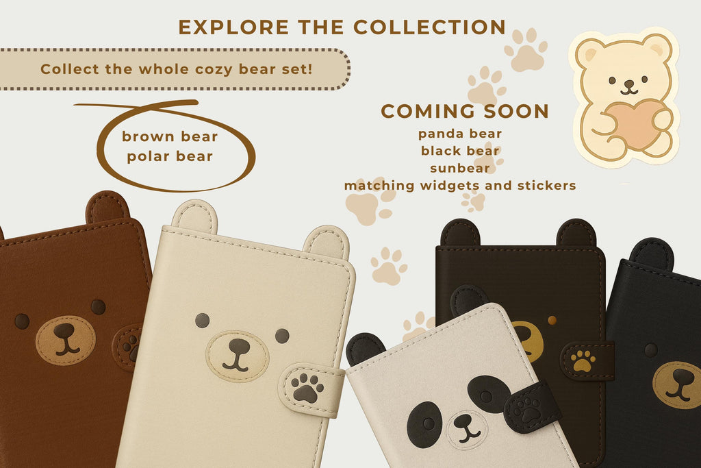 Polar Bear Digital Planner: Undated, Hyperlinked Tabs (GoodNotes Compatible PDF Download)