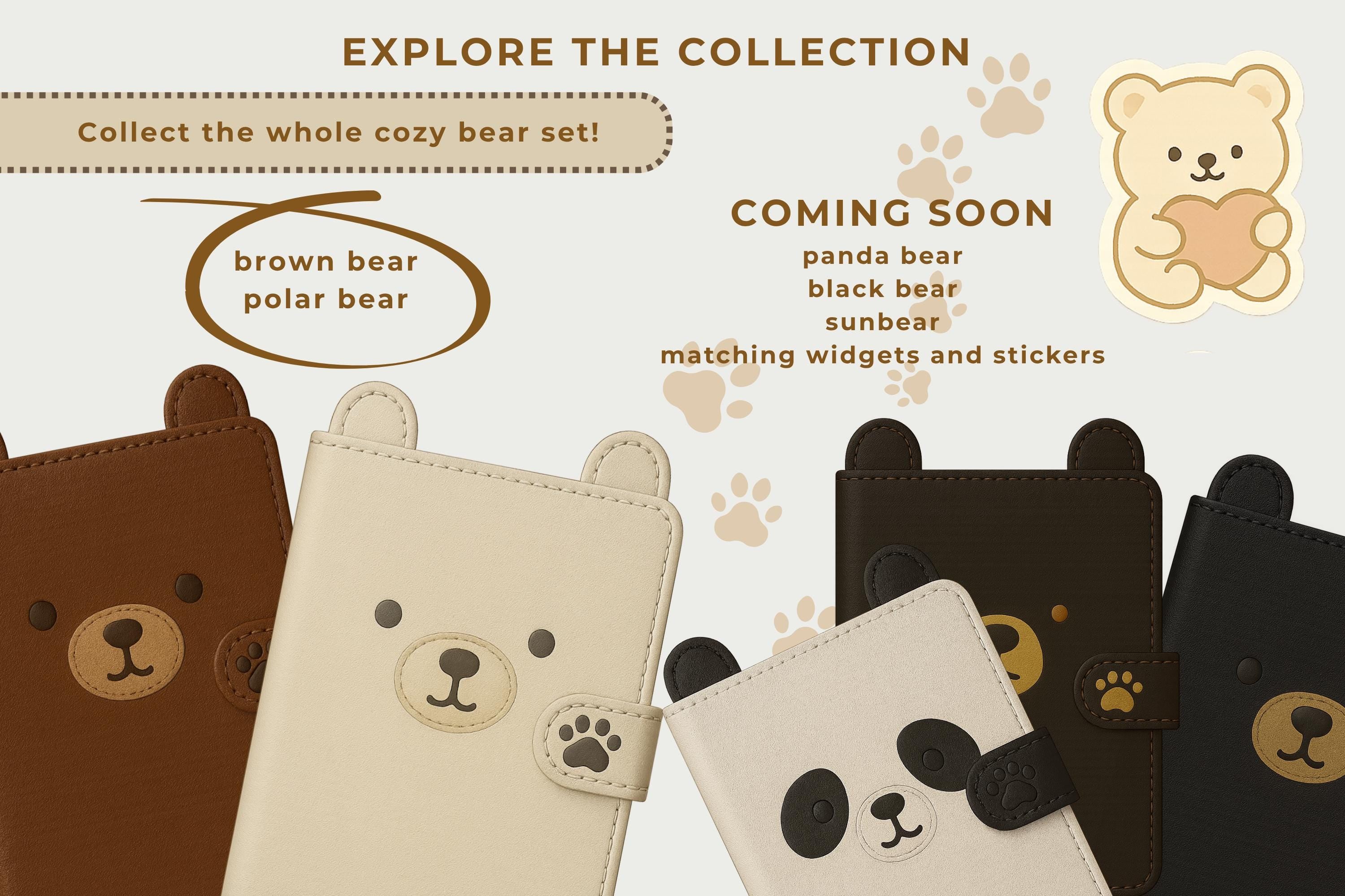 Polar Bear Digital Planner: Undated, Hyperlinked Tabs (GoodNotes Compatible PDF Download)