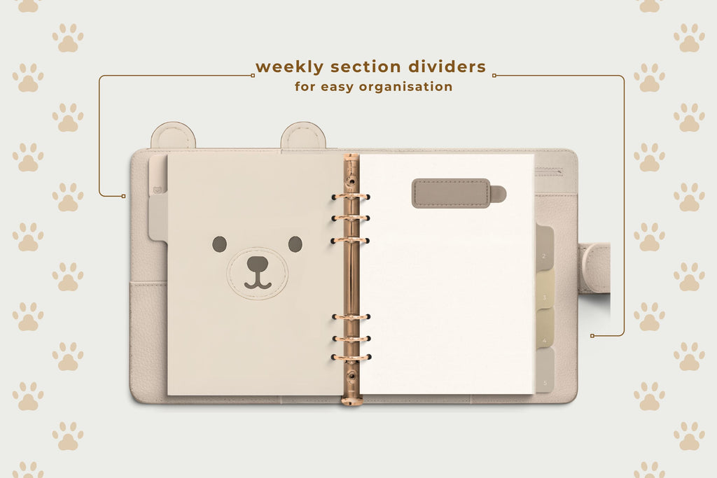 Polar Bear Digital Planner: Undated, Hyperlinked Tabs (GoodNotes Compatible PDF Download)