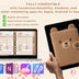 Cozy Bear Language Notebook – Digital Language Learning Planner | 4 Cover Textures | Hyperlinked Goodnotes Journal