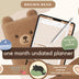 Cozy Bear Digital Planner: Cozy One-Month PDF, Hyperlinked
