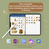 Retro Retreat Digital Sticker Pack: Gouache Vintage Essentials (Digital Download, GoodNotes PNGs)