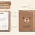 Cozy Bear Digital Student Planner: Hyperlinked Academic Notebook (PDF Download)
